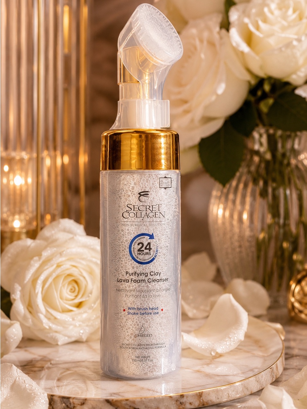 Secret Collagen Purifying Clay Lava Foam Cleanser w/ Brush Head
